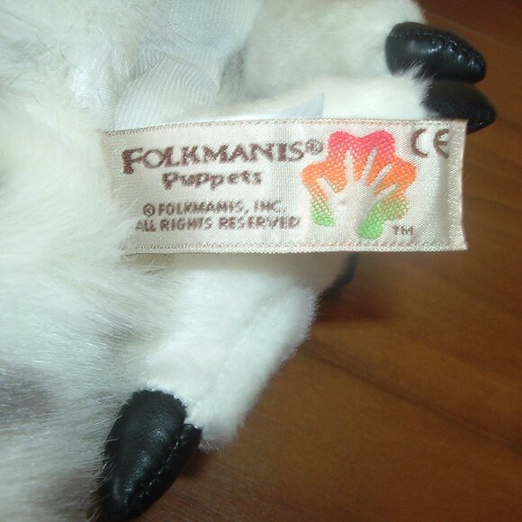 Folkmanis LARGE Snowy Owl Puppet Plush Full Body Rotating Head 22 Inch Wingspan - Picture 4 of 6